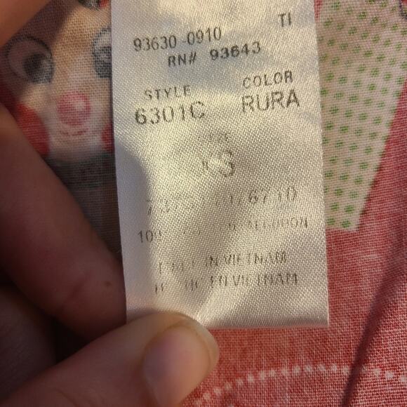 Rudolph red nose reindeer xs women's button down long sleeve scrub top - Picture 5 of 6